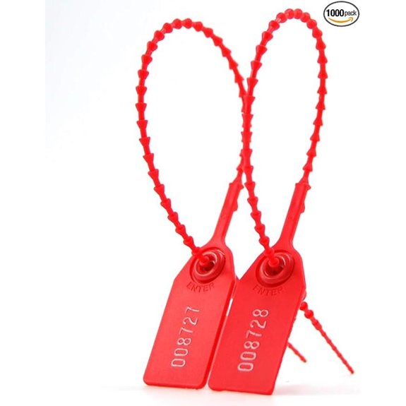 red plastic tamper seals