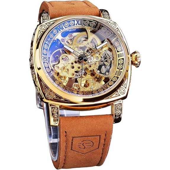 FORSINING Retro Skeleton Mechanical Wristwatch for Men