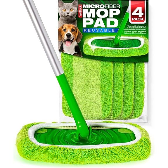 VanDuck Reusable Microfiber Mop Pads (4-Pack)