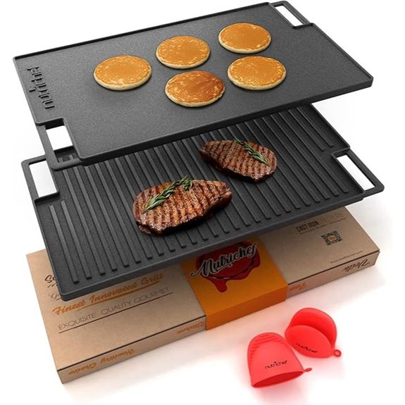 NutriChef Cast Iron Reversible Grill Plate