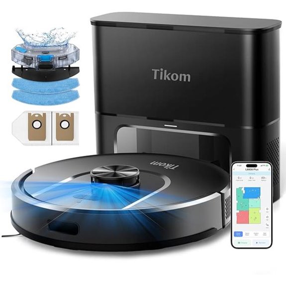 Tikom Robot Vacuum and Mop with Self-Emptying Base