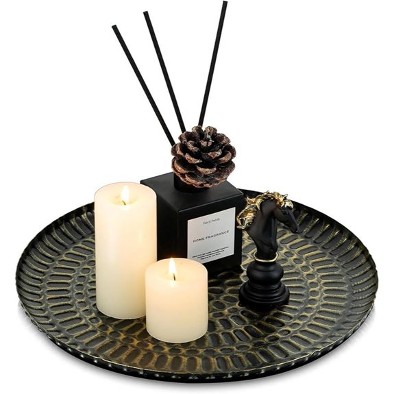 Romadedi Round Decorative Candle Tray (11.8 Inch)