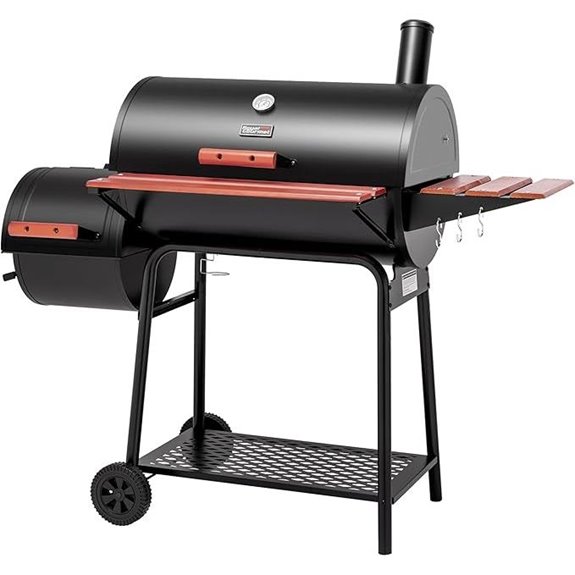Royal Gourmet 30-Inch Charcoal Grill with Offset Smoker