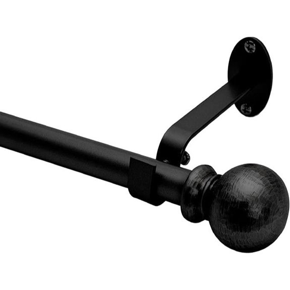 Rustic Farmhouse Adjustable Wrought Iron Curtain Rod