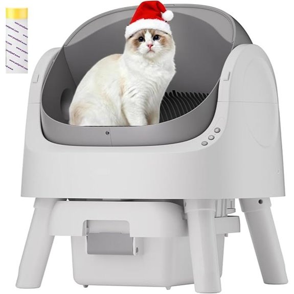 Self-Cleaning Automatic Cat Litter Box with Safety