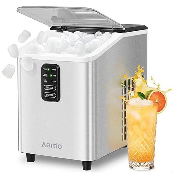 Aeitto Countertop Ice Maker with Self-Cleaning Function