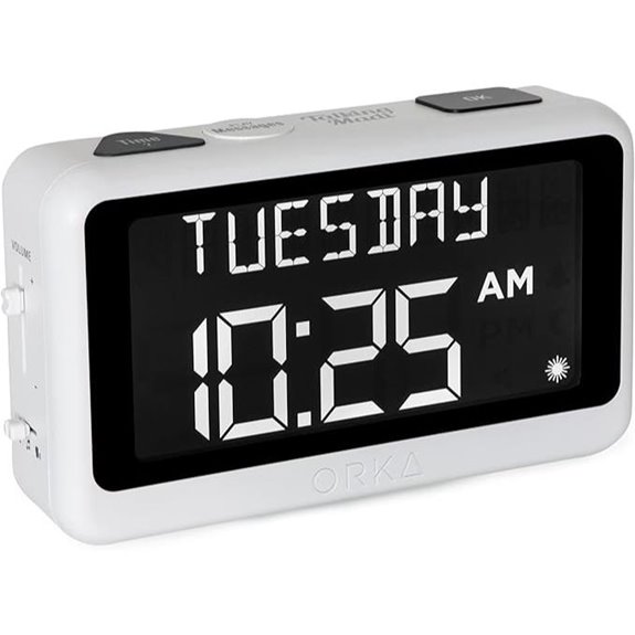 ORKA Talking Clock with Customizable Alarms for Seniors