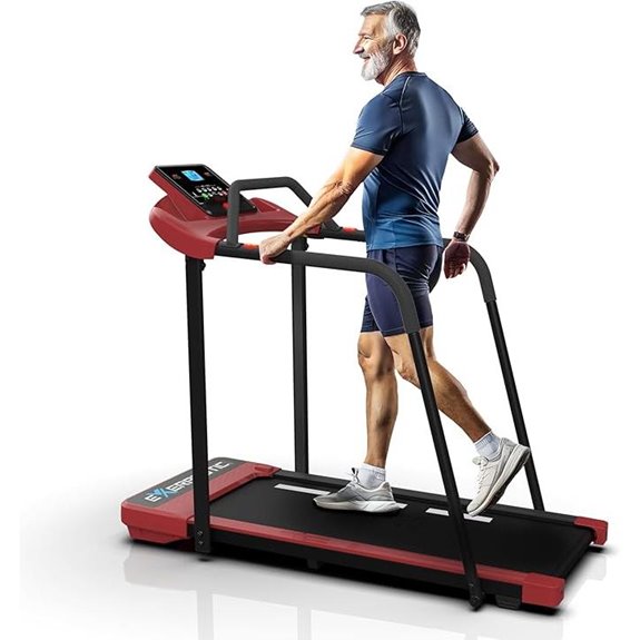 Senior Fitness Treadmill with Low Step-Up and Safety