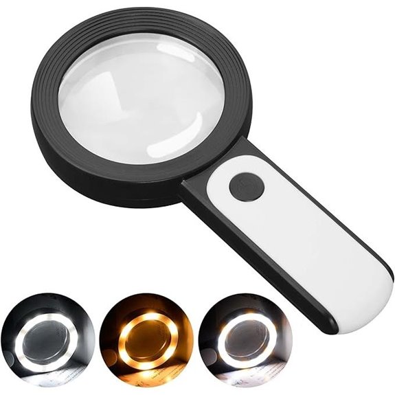 JMH Lighted Handheld Magnifying Glass for Seniors