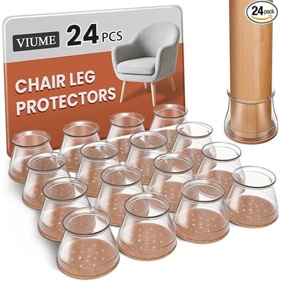 24 Pcs Chair Leg Floor Protectors for Furniture