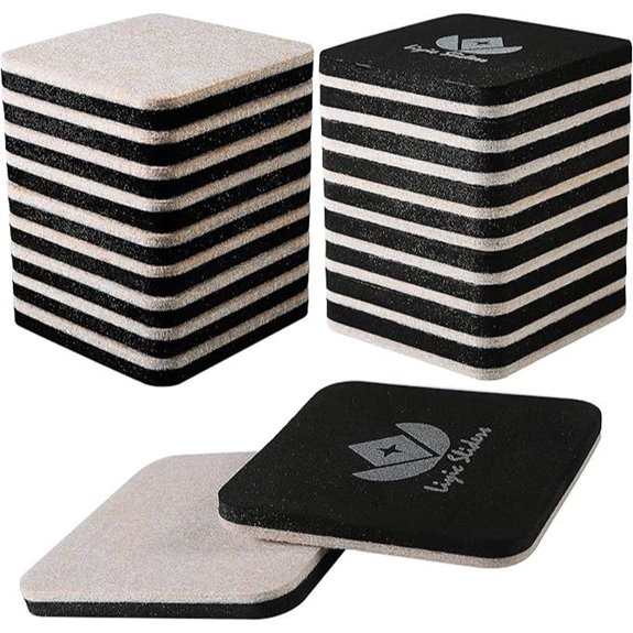 20 Pack 3 Felt Furniture Sliders for Hard Surfaces