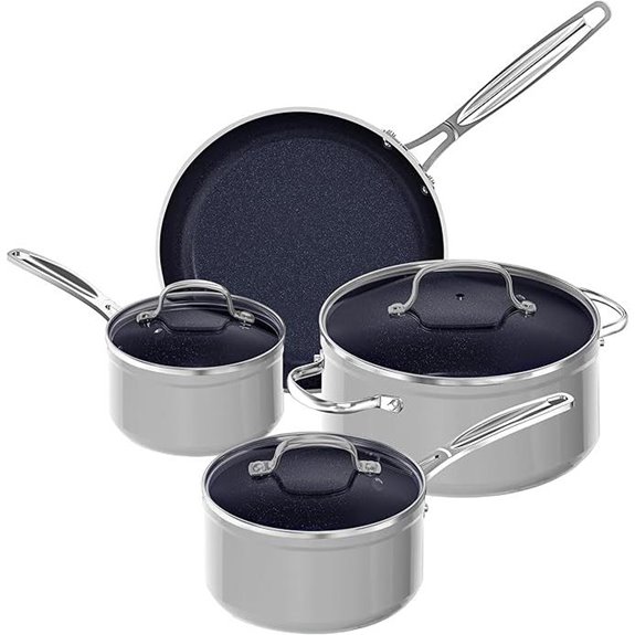 seven piece ceramic cookware set