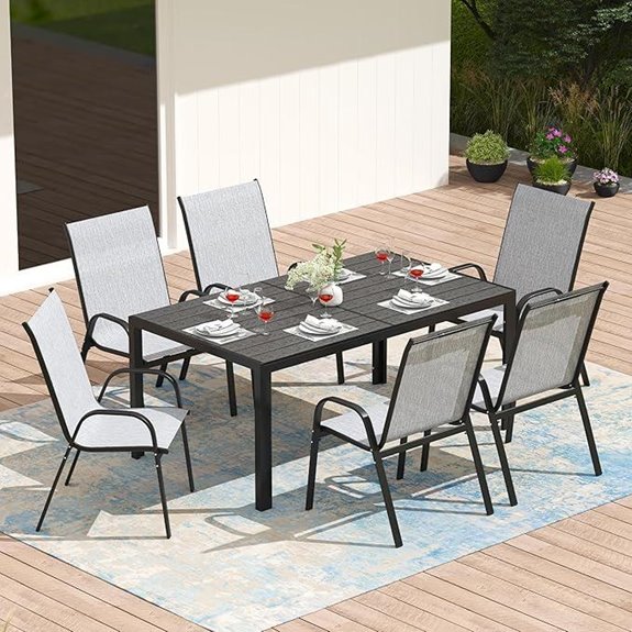 PIZZELLO 7-Piece Outdoor Patio Dining Set