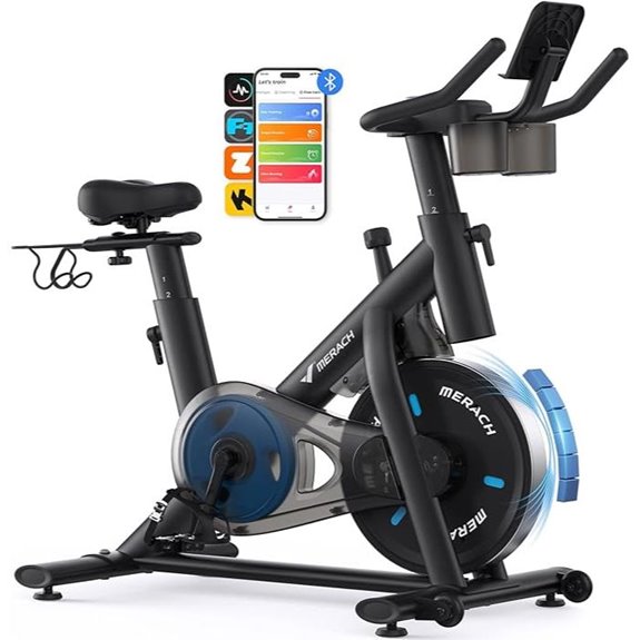 silent app enabled exercise bike