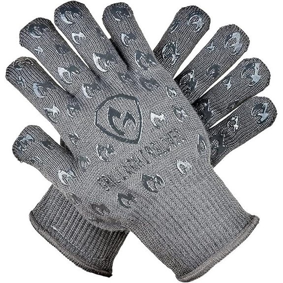 Heat Resistant Oven Gloves with Silicone Grip