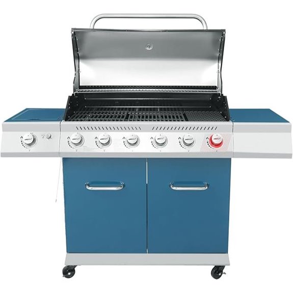 Royal Gourmet 6-Burner Propane Gas Grill with Side Burner