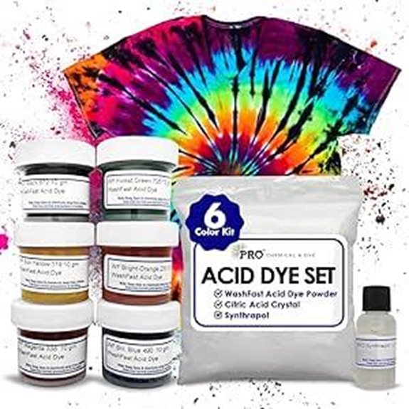 PRO Acid Dye Set with 6 Colors for Fabrics