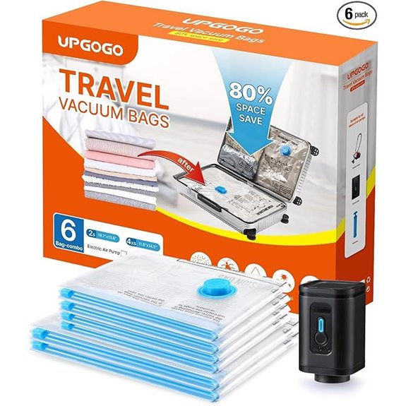 Travel Vacuum Storage Bags 6 Pack