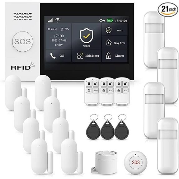 Home Security Alarm System with App & Sensors