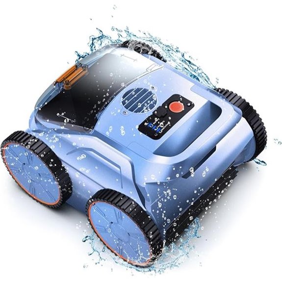 Robotic Pool Cleaner with Smart Navigation and 180 Min Runtime
