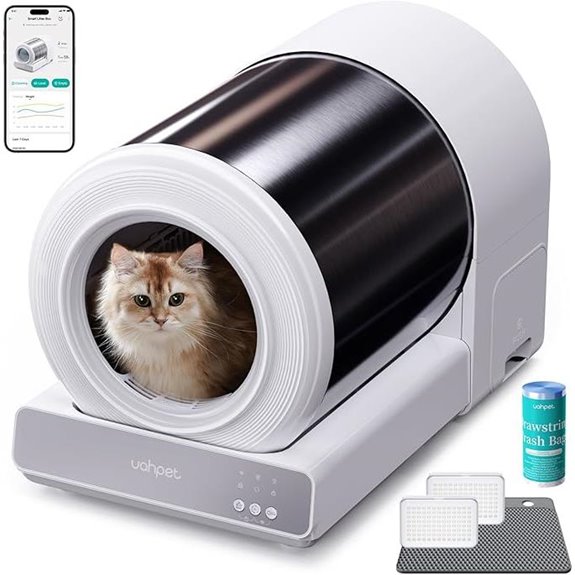 Uahpet Self-Cleaning Cat Litter Box with App