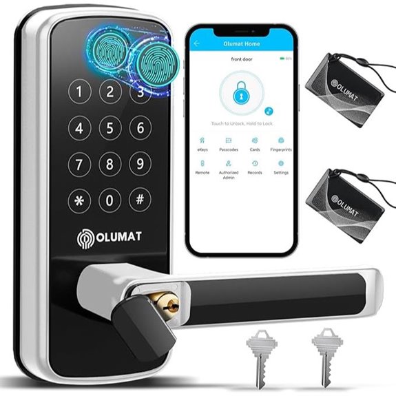 Wi-Fi Smart Lock with Handle and Biometric Access