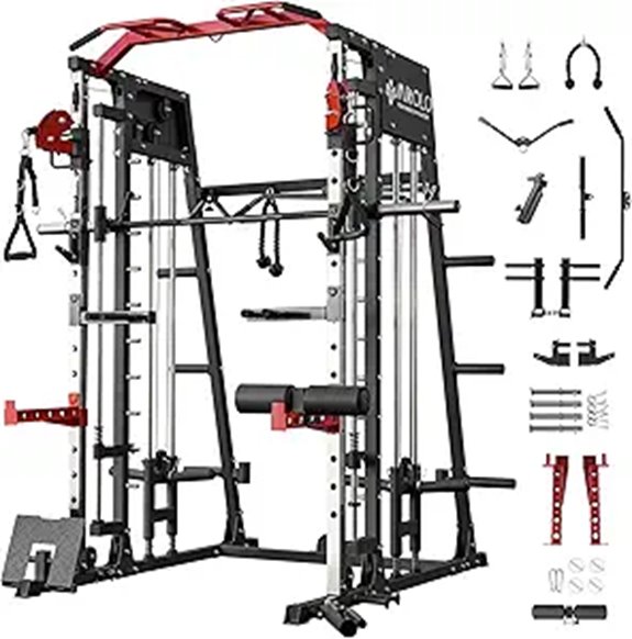 smith machine with crossover