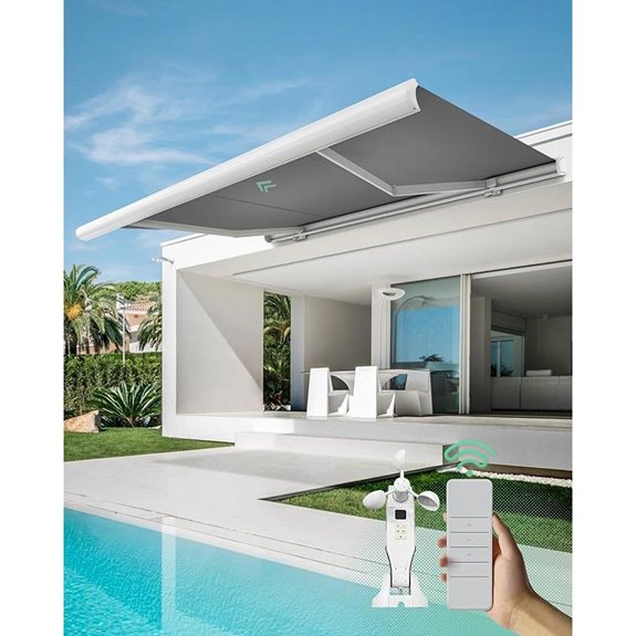 Yoolax Solar Motorized Retractable Patio Awning