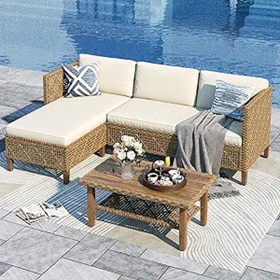 Sophia William Boho Wicker Patio Furniture Set