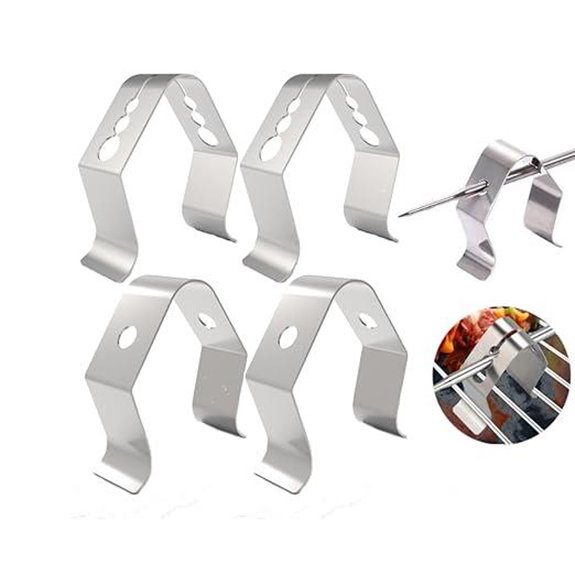 Stainless Steel BBQ Probe Clips (4-Pack)