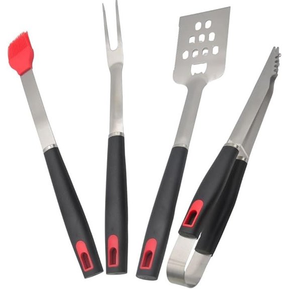 Stainless Steel BBQ Tool Set with Spatula Fork Tongs