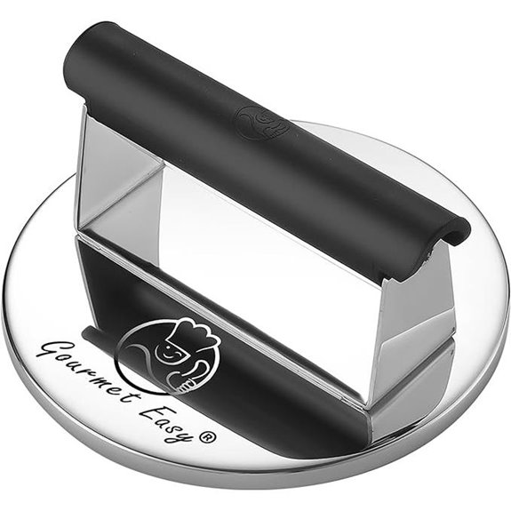 Stainless Steel Burger Press with Heat-Resistant Handle