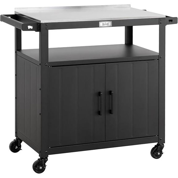 stainless steel grill cart
