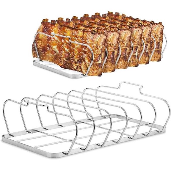 Large Stainless Steel Rib Rack for Smoking