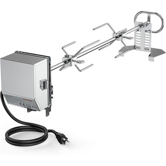 Only Fire Stainless Steel Rotisserie Kit with Motor