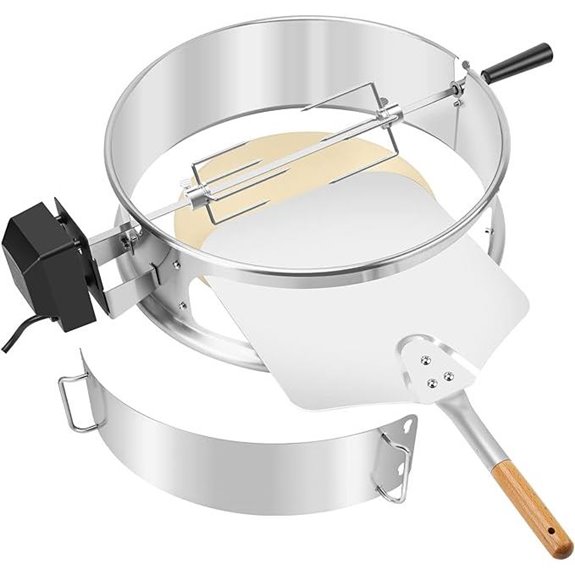 Fire Stainless Steel Rotisserie & Pizza Kit for Weber Grills