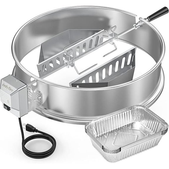 Onlyfire Stainless Steel Rotisserie Kit for Weber Grills