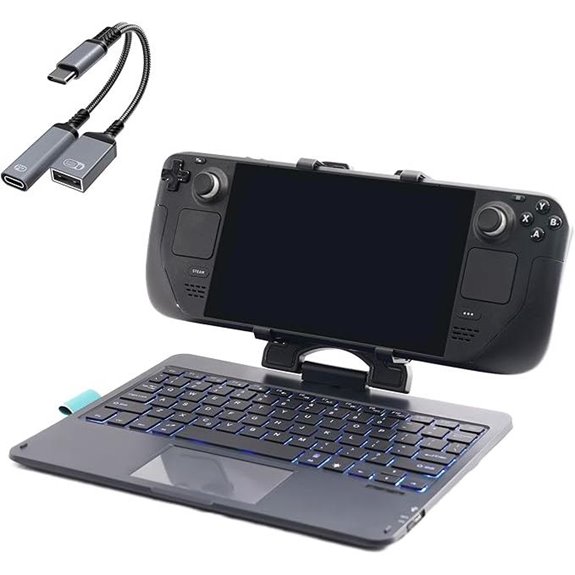Steam Deck Keyboard & Bluetooth Mouse with LED