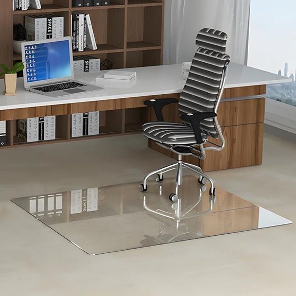 Conguiliao Tempered Glass Office Chair Mat