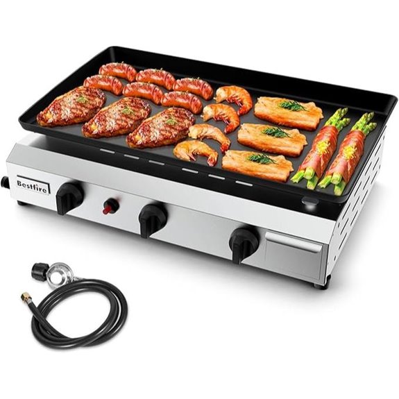 Bestfire 3 Burner Flat Top Gas Griddle (23 Inch)