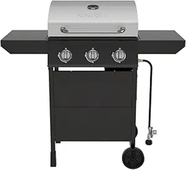 Nexgrill 3-Burner Propane Gas Grill with Side Tables