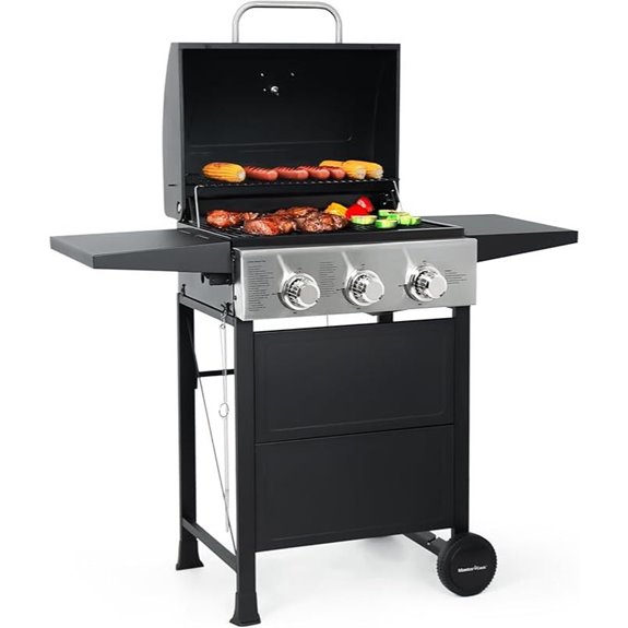 three burner propane grill