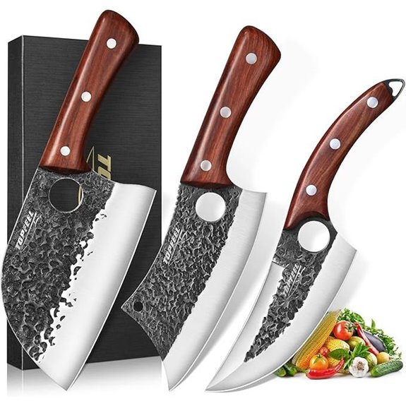 3PCS Butcher Knife Set for Cooking and Camping