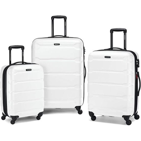 three piece spinner luggage