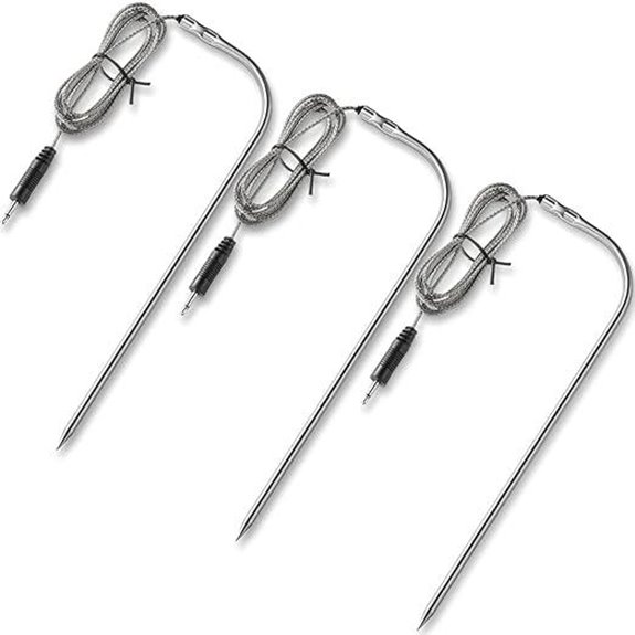 3-Pack Meat Thermometer Probes for Grills and Smokers