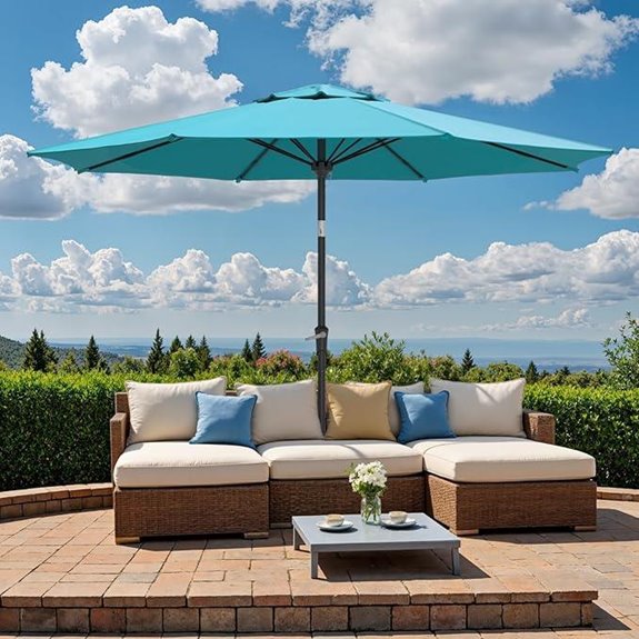 tilt and crank umbrella