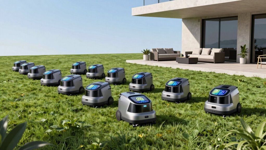 top app enabled robotic mowers
