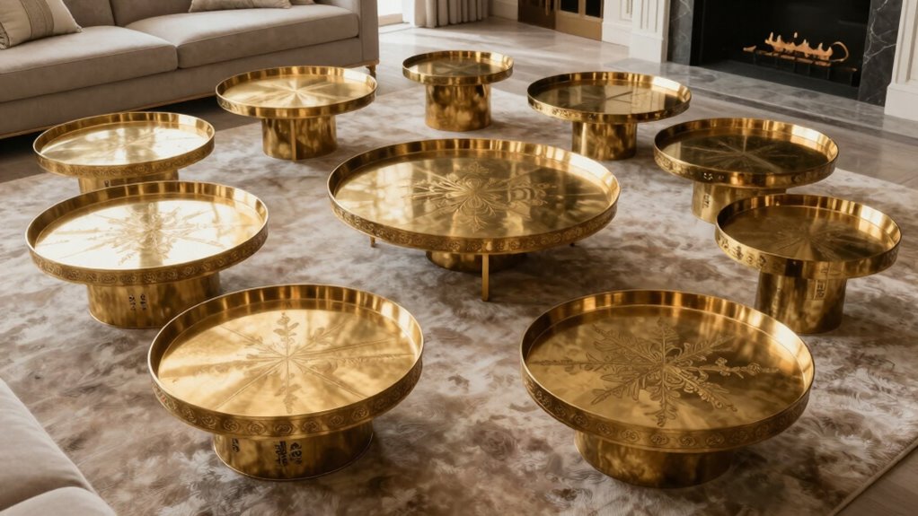 top brass tray coffee tables