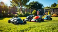 top electric lawn mowers