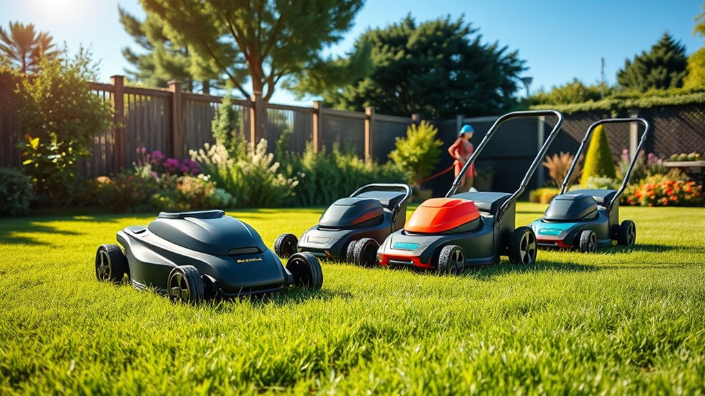 top electric lawn mowers